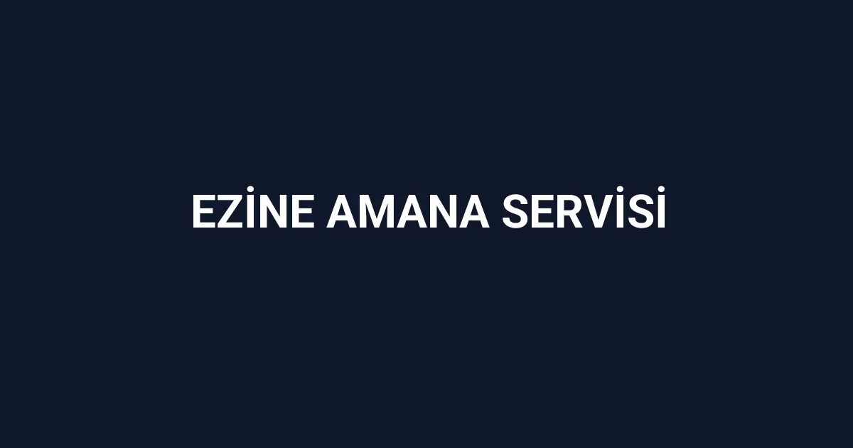 Ezine Amana Servisi